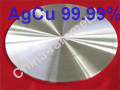 Silver copper alloy sputtering target 4N 